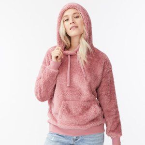 Aeropostale Oversized Sherpa Fleece Pullover Hoodie, Size S, EUC